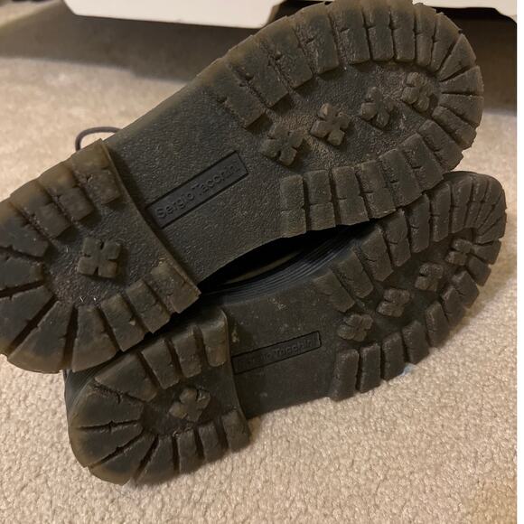 Sergio Tacchini Metallic Gray Lace Up Army Style Combat Boots Women's Size 10 - Picture 5 of 8